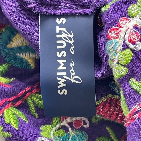 Swimsuits For All Embroidered Beach Cover Dress Women's Plus Size 14/16 Rayon‎ - Picture 4 of 13